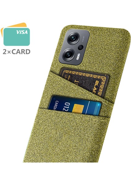 Xiaomi Redmi Için Not 11T Pro 5g/not 11T Pro+ 5g/not 12T Pro 5g/poco X4 Gt 5g/redmı K50I 5g Kumaş Doku Doku Koşu Yuvası ile Çift Kart Yuvaları Giyim Dayanıklı Telefon Kabuk-Sarı (Yurt Dışından) modelleri
