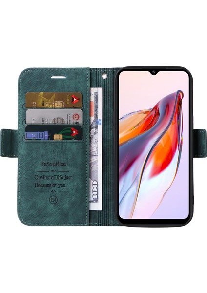 Xiaomi Redmi Için 12C 4G/11A 4g/poco C55 4g Cüzdan Telefon Kılıfı Şok Geçirmez Pu Deri Kapak Yeşili (Yurt Dışından) fiyatları