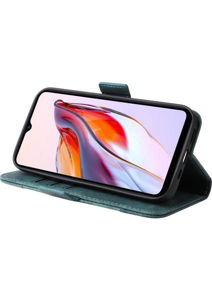 Xiaomi Redmi Için 12C 4G/11A 4g/poco C55 4g Cüzdan Telefon Kılıfı Şok Geçirmez Pu Deri Kapak Yeşili (Yurt Dışından) modelleri