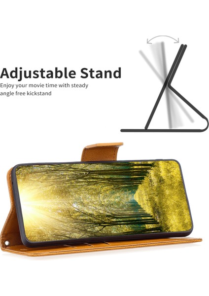 Xiaomi Redmi Için Cüzdan Kabuğu Not 12 4g Düz Renk Şok Geçirmez Stand Örneği Dokulu Pu Deri Telefon Kaplum Sarı Sarı (Yurt Dışından)