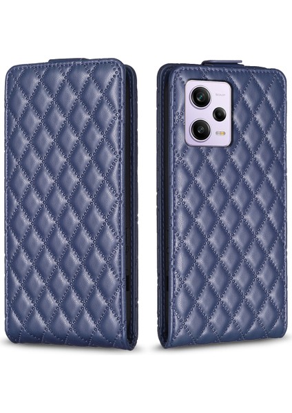 Xiaomi Için BF30 Poco X5 Pro 5g/redmı Note 12 Pro Speed ​​5g/not 12 Pro 5g Deri Kart Tutucu Stand Kapağı Dikey Flip Telefon Kılıf Mavisi (Yurt Dışından)