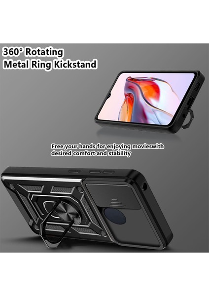 Xiaomi Redmi 12C 4g Kickstand Telefon Kasası Pc+Tpu Slayt Kameralı Tpu Kapak (Yurt Dışından) indirimleri