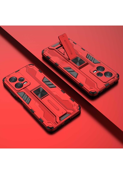 Xiaomi Redmi Için Note 12 Pro 5g Hibrid Yumuşak Tpu Hard Pc Kaymaz Koruyucu Kasa Kickstand Anti-Cratch Telefon Kapak-Kırmızısı (Yurt Dışından) indirimleri
