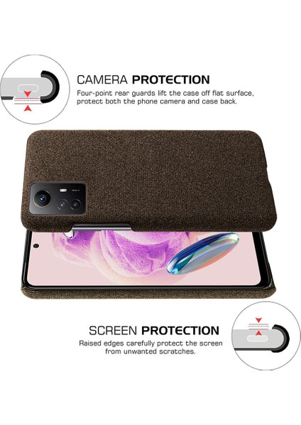 Xiaomi Için Redmi Note 12S 4g Kumaş+Sert Pc Telefon Kapağı Damla Geçirmez Koruyucu Vaka-Kahverengi (Yurt Dışından) fırsatları