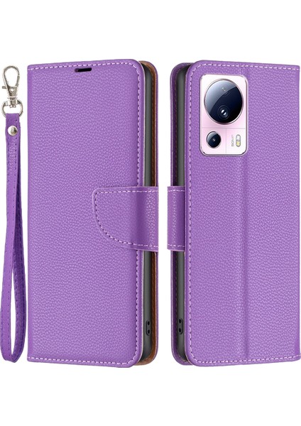 Xiaomi 13 Lite/civi Için 2 5g Pu Deri Cüzdan Kapağı Litchi Doku Stand Telefon Kılıfı (Yurt Dışından)