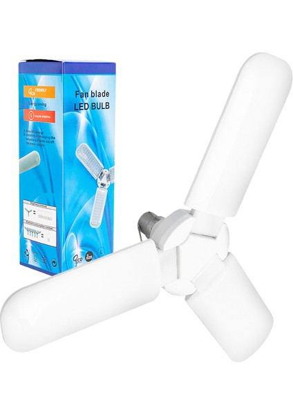 Powermaster PM-14613 12 Volt - 60 Watt Akü Maşali 3 Kollu Pervane Beyaz LED Ampul Byr [byrtek]