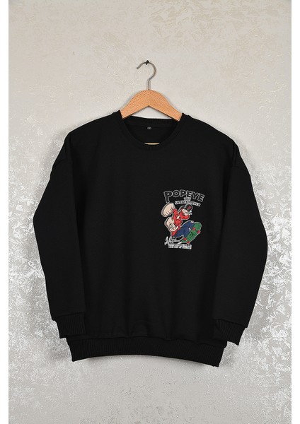 Çocuk Temelreis Oversize Baskılı Pamuklu Bisiklet Yaka Kısa Kollu Sweatshirt fiyatları