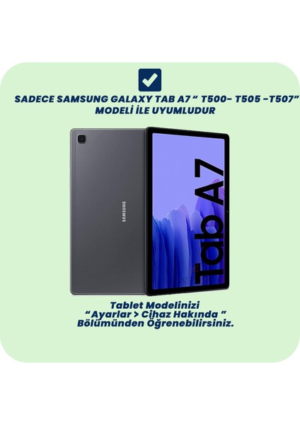 Samsung Tab A7 T500 10.4 Inç Kılıf Shockarmor Clear Köşe Korumalı Şeffaf Tablet Kılıfı