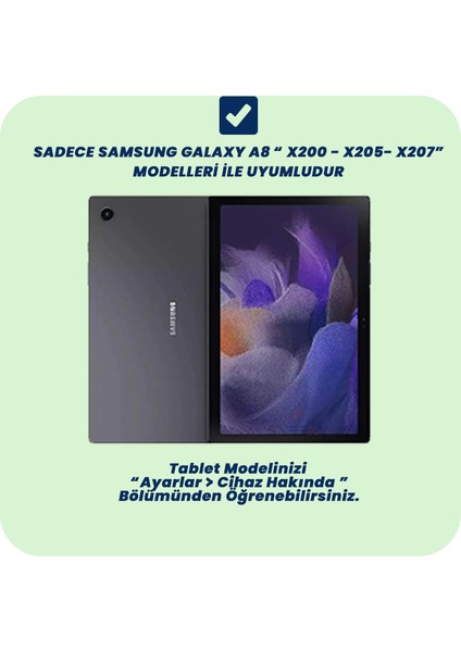 Samsung Tab A8 X200 10.5 Inç Kılıf Shockarmor Clear Köşe Korumalı Şeffaf Tablet Kılıfı