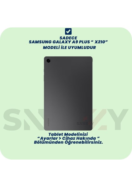 Samsung Tab A9 Plus X210 11 Inç Kılıf Shockarmor Clear Köşe Korumalı Şeffaf Tablet Kılıfı