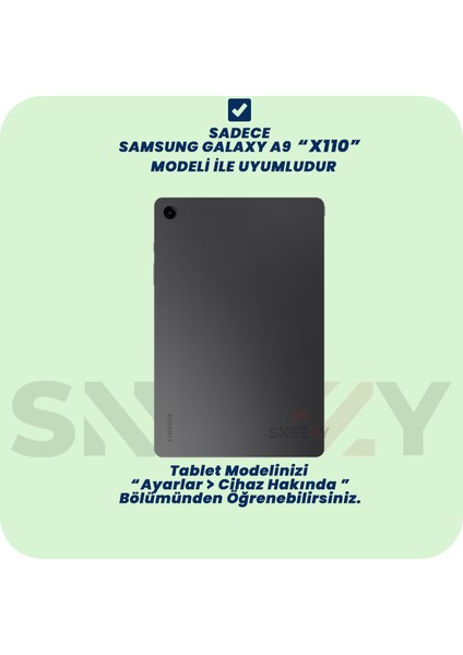 Samsung Tab A9 X110 8.7 Inç Kılıf Shockarmor Clear Köşe Korumalı Şeffaf Tablet Kılıfı