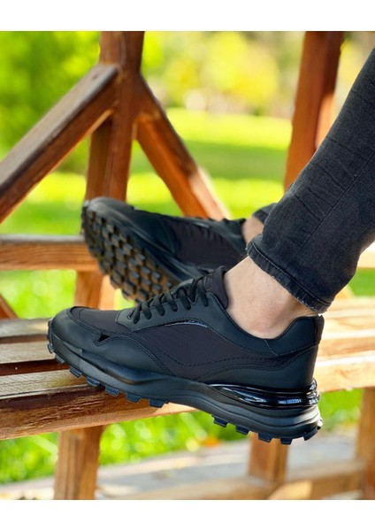 BLACK MONSAR 0377 HAKİKİ DERİ ERKEK SNEAKER SİYAH modelleri