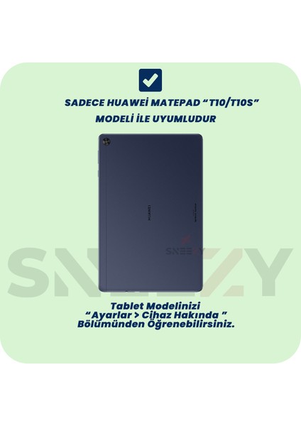 Huawei Matepad T10/T10S 10.1 Inç Kılıf Shockarmor Clear Köşe Korumalı Şeffaf Tablet Kılıfı