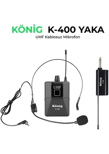 König K-400 Uhf 1 Yaka Telsiz Mikrofon