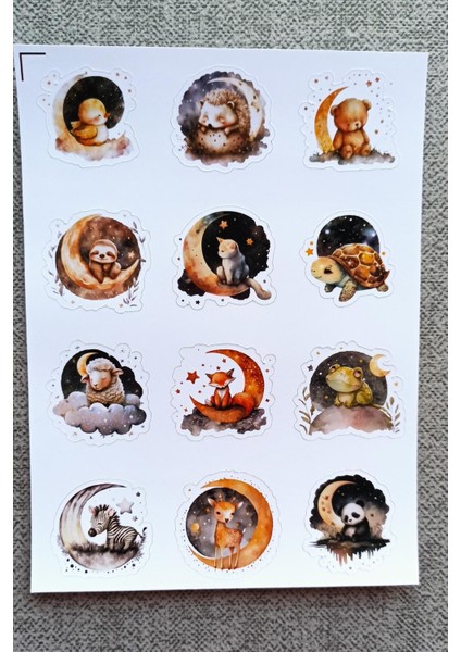 4 Parça Karışık Çocuk Sticker Seti Denizkızı Ayıcık Dondurma Sevimli Hayvanlar Sticker Seti