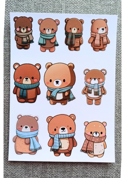 4 Parça Karışık Çocuk Sticker Seti Denizkızı Ayıcık Dondurma Sevimli Hayvanlar Sticker Seti modelleri
