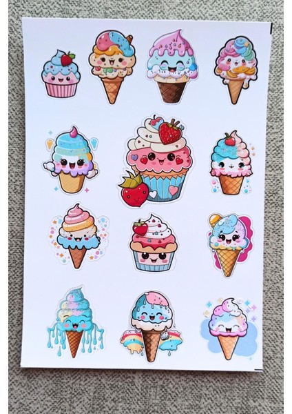 4 Parça Karışık Çocuk Sticker Seti Denizkızı Ayıcık Dondurma Sevimli Hayvanlar Sticker Seti fırsatları