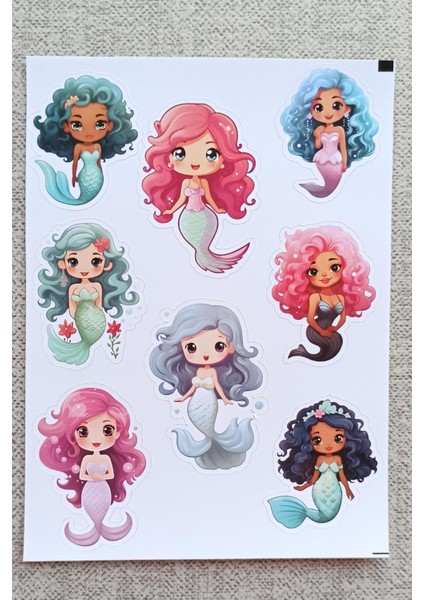 4 Parça Karışık Çocuk Sticker Seti Denizkızı Ayıcık Dondurma Sevimli Hayvanlar Sticker Seti indirimleri