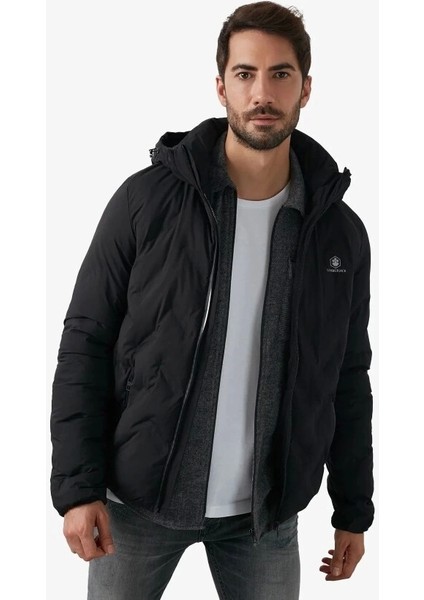 ml Henry Coat Erkek Mont - Siyah