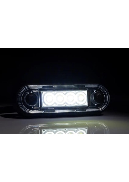 Beyaz 4 Ledli Parmak Lamba 12V-36V Kablolu 85X28