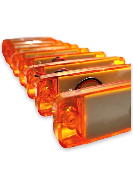 (10 Adet) Çift Sıra Parmak LED Sarı Renk 10CM 16 LED fırsatları