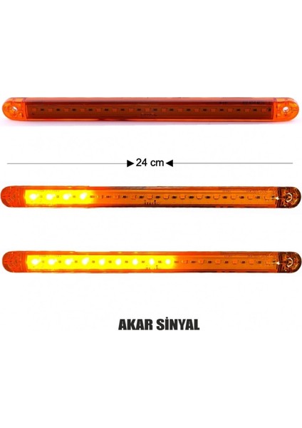 Akar Sinyalli LED Lamba Sarı 12V-24V