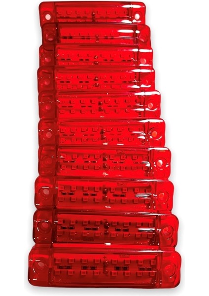 10 Adet Çift Sıra Parmak LED Kırmızı Renk 10CM 16 LED modelleri