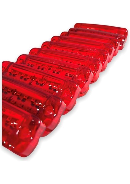 10 Adet Çift Sıra Parmak LED Kırmızı Renk 10CM 16 LED indirimleri