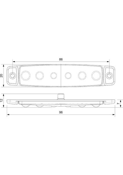 10 Adet Beyaz 6 Ledli Parmak Lamba 12V-24V modelleri