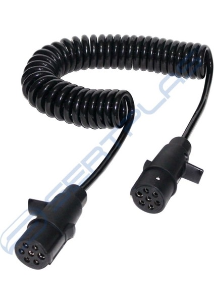 7 Pinli, Toz Koruma Lastikli, Iki Plastik Fişli S Tipi Erkek Taraf (24/24V) Elektrik Kablosu (Pur)