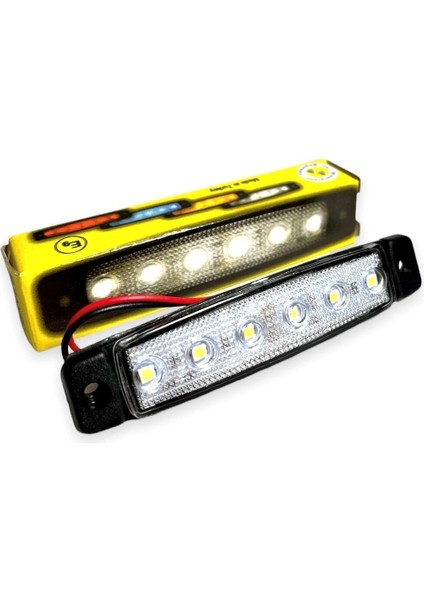 Sanel (10 Adet) 6 Ledli Beyaz Parmak LED 12V Lamba Basamak Aydınlatma modelleri