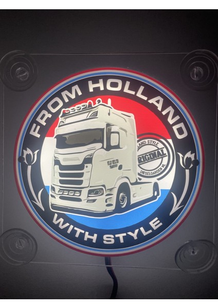 Holland Tip Scania Cam Önü Logo Tabela 24V