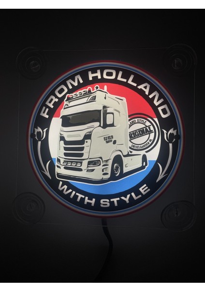 Holland Tip Scania Cam Önü Logo Tabela 24V modelleri