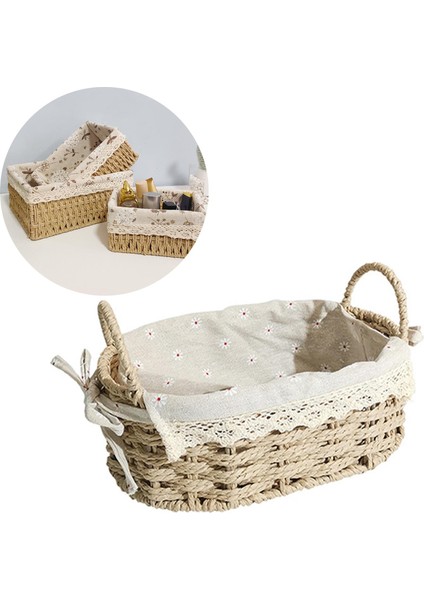 Çok Amaçlı Rattan Depolama Sepeti Giyim Kozmetik C (Yurt Dışından) fırsatları