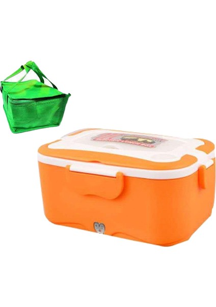 Çatal Kaşıklı ve Çantalı Öğle Ği Kutusu Için Mama Isıtıcısı 12V Turuncu (Yurt Dışından)