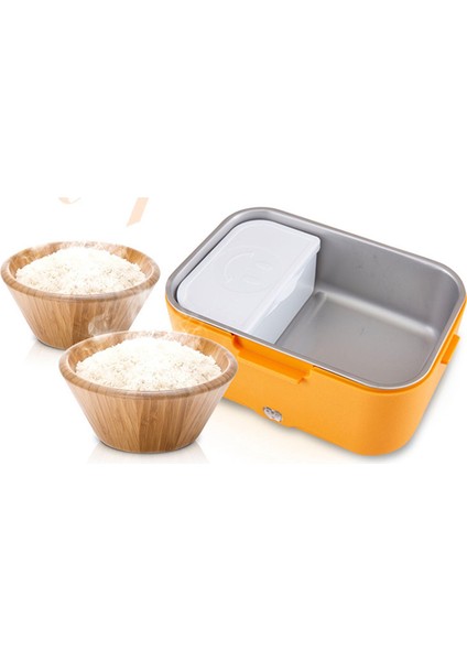 Çatal Kaşıklı ve Çantalı Öğle Ği Kutusu Için Mama Isıtıcısı 12V Turuncu (Yurt Dışından)