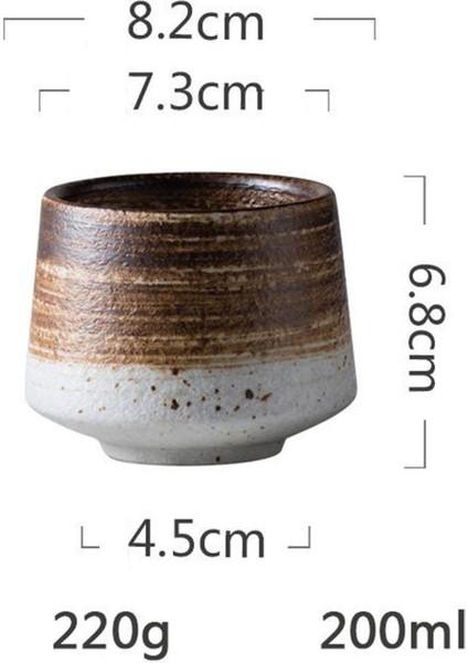 Japon Seramik Çay Bardakları El Sanatları Kupalar Çin Fincan 200ML (Yurt Dışından) fırsatları
