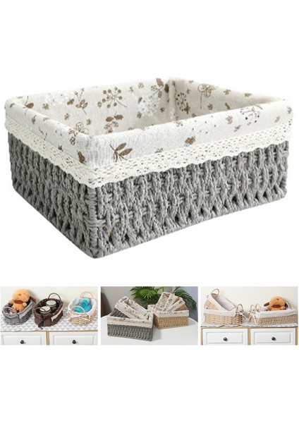 El Yapımı Rattan Depolama Sepeti Giyim Kozmetik Çeş Eş Orta (Yurt Dışından) modelleri