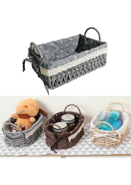 Rattan Depolama Sepeti Ev Dekor Oyuncaklar Aperatifler Kutuları Orta (Yurt Dışından) indirimleri
