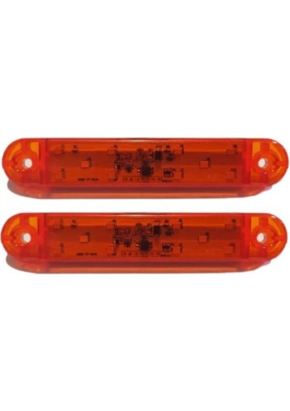 (2 Adet) Sarı Çkar Lamba 12V-24V 10 Ledli Parmak