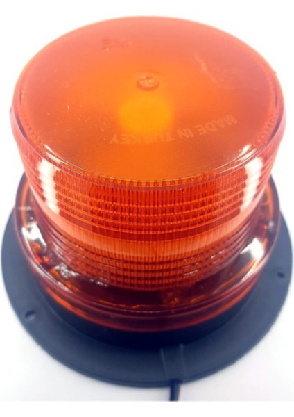12V/110V Sarı Ledli Çakmak Fişli Mıknatıslı Tepe Lambası