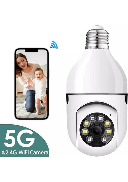 Yeni Nesil Akıllı Wifi 360 Panoramik Ampul Kamera 5 Ghz 2.4 Ghz Çift Wifi Gece Görüşlü Bebek ve Güvenlik Uzaktan Izleme Özellikli Bulunduğu Ortama Ses Yollayabilirsiniz fiyatları