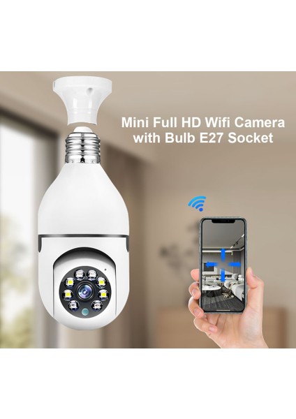 Yeni Nesil Akıllı Wifi 360 Panoramik Ampul Kamera 5 Ghz 2.4 Ghz Çift Wifi Gece Görüşlü Bebek ve Güvenlik Uzaktan Izleme Özellikli Bulunduğu Ortama Ses Yollayabilirsiniz fırsatları