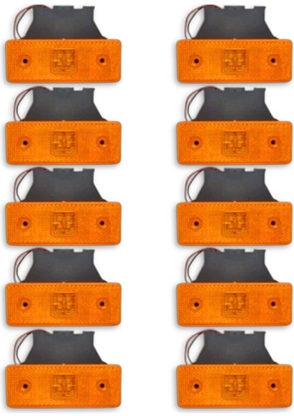 10 Adet Side Marker LED Lamba Sarı 12V-24V