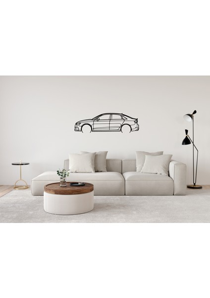 Audi Rs3 Sedan Duvar Süsü Tablo Dekorasyonu 2d 45-50CM