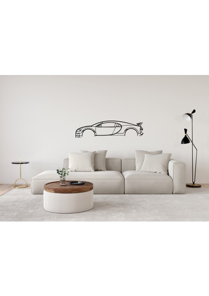Bugattı Chıron Sport Duvar Süsü Tablo Dekorasyonu 2d 45-50CM