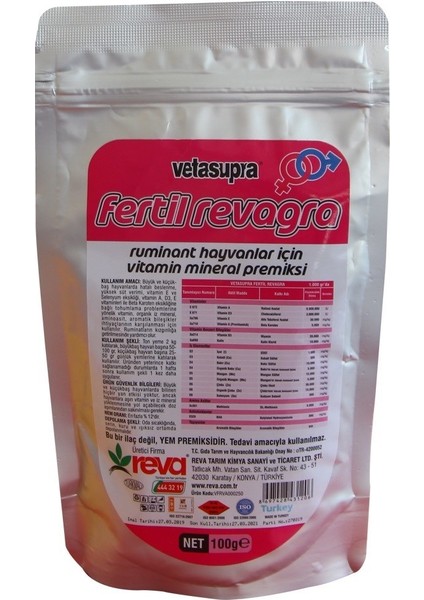 Vetasupra Sığır Ve Küçükbaş Revagra 500 Gr