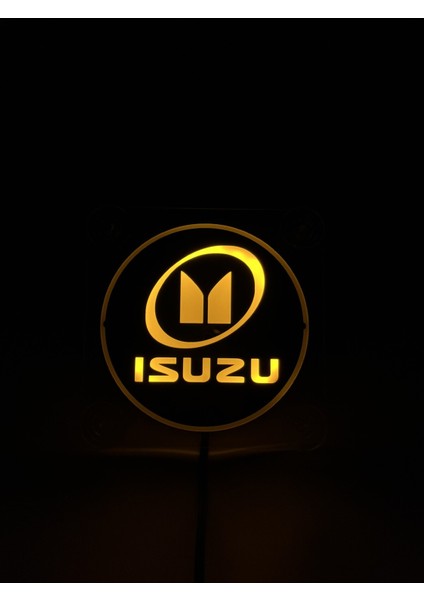Isuzu Cam Önü Logo Tabela 12VOLT Sarı Renk fiyatları