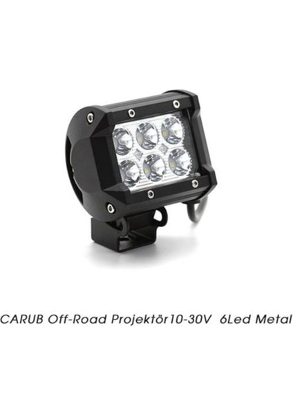 Off-Road Projektör 6 LED Çakarlı Beyaz 12V-24V