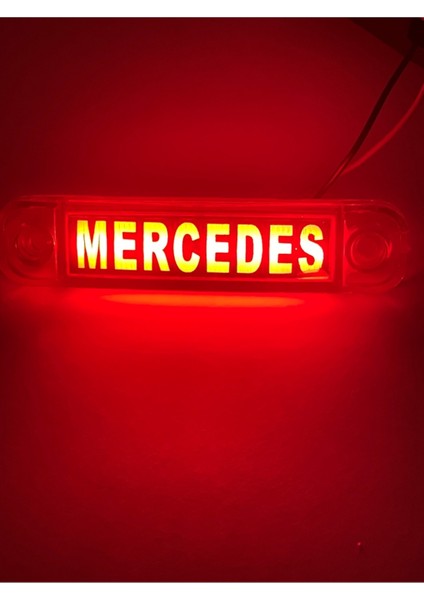 (5 Adet) Mercedes Yazılı Parmak LED Kırmızı Renk
